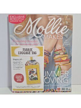 Issue 16 Mollie Makes 2012 UK Magazine Retro Fabric Tag Kit Friendship bracelets